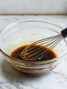 Bowl of whisked marinade