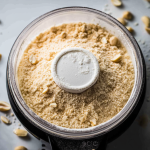 Blending peanuts in a food processor