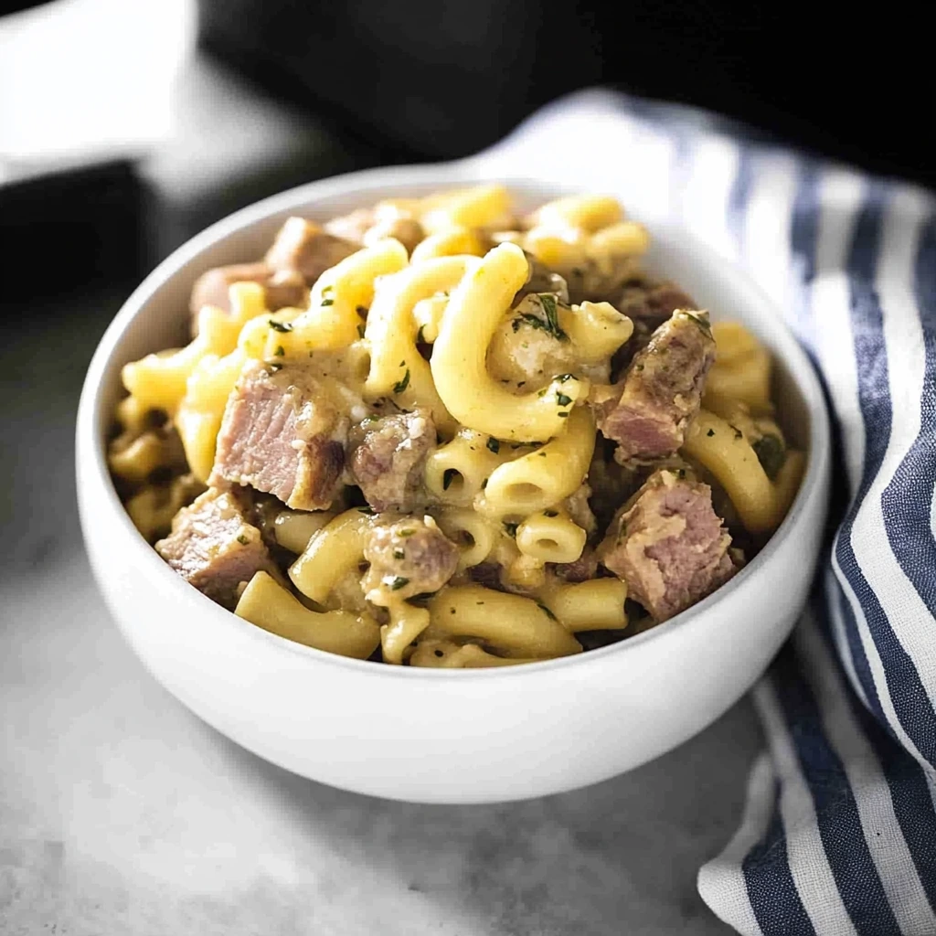 Creamy Homemade Hamb in a bowl garnished with fresh herbs.