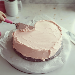 Creaming butter and sugar together to prepare a light and fluffy cake batter.