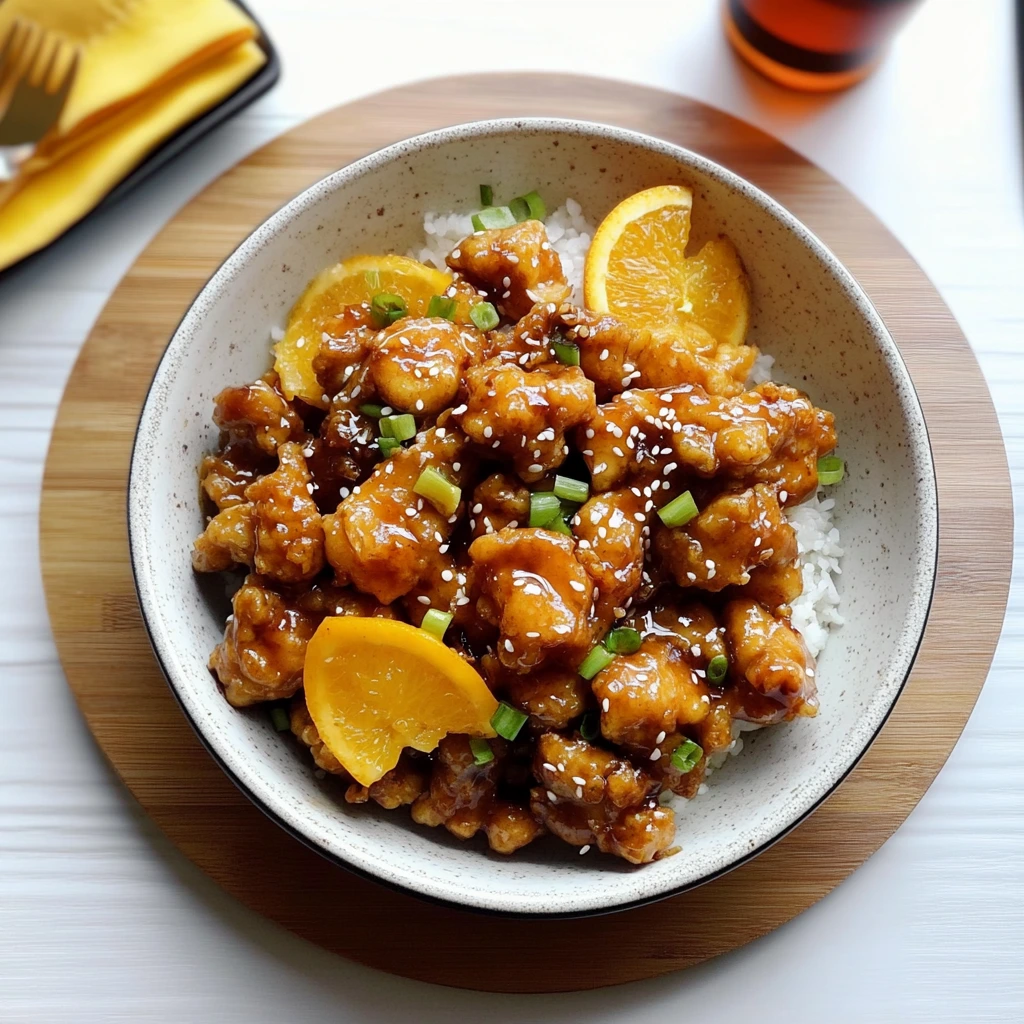 Chicken frying in a skillet for Panda Express hot orange chicken recipe