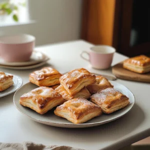 Freshly baked guayaba pastries with a golden, flaky crust and sweet guava filling.