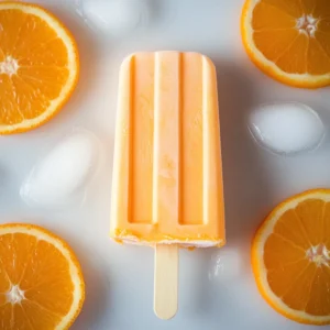 Classic orange creamsicle with creamy vanilla ice cream and tangy orange coating.