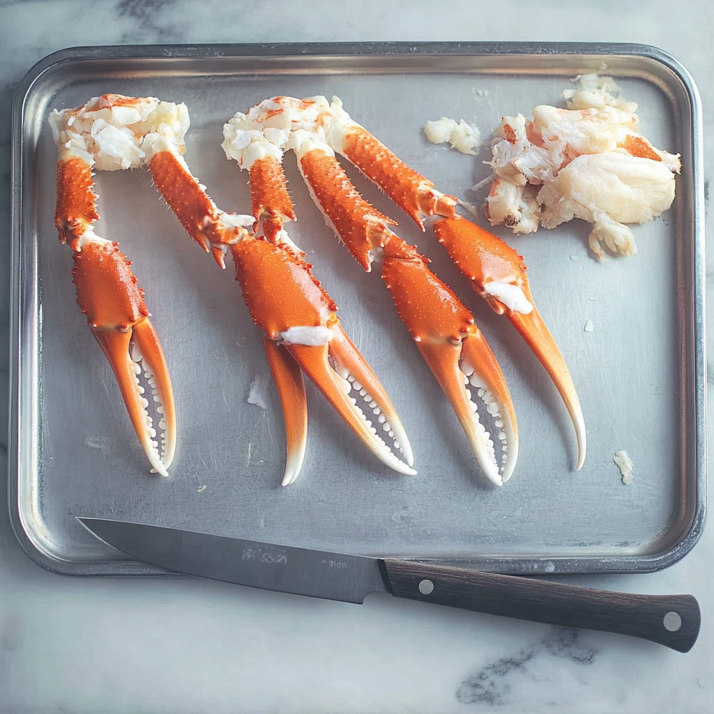 Snow crab legs in a steamer ready to be cooked.