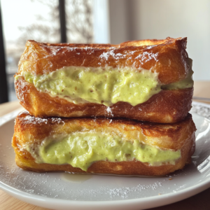 Homemade pistachio cream spread on warm toast for a delicious breakfast